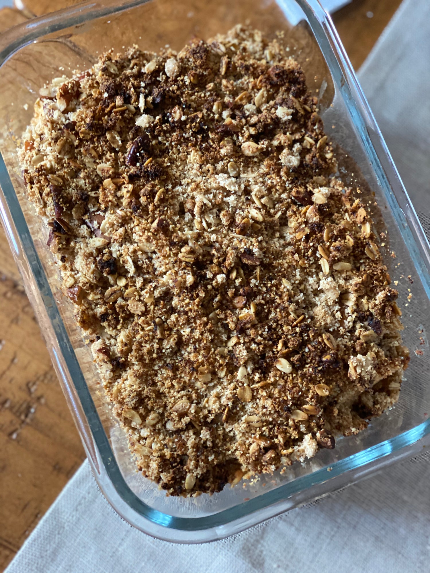 Crumble GF de pera y manzana