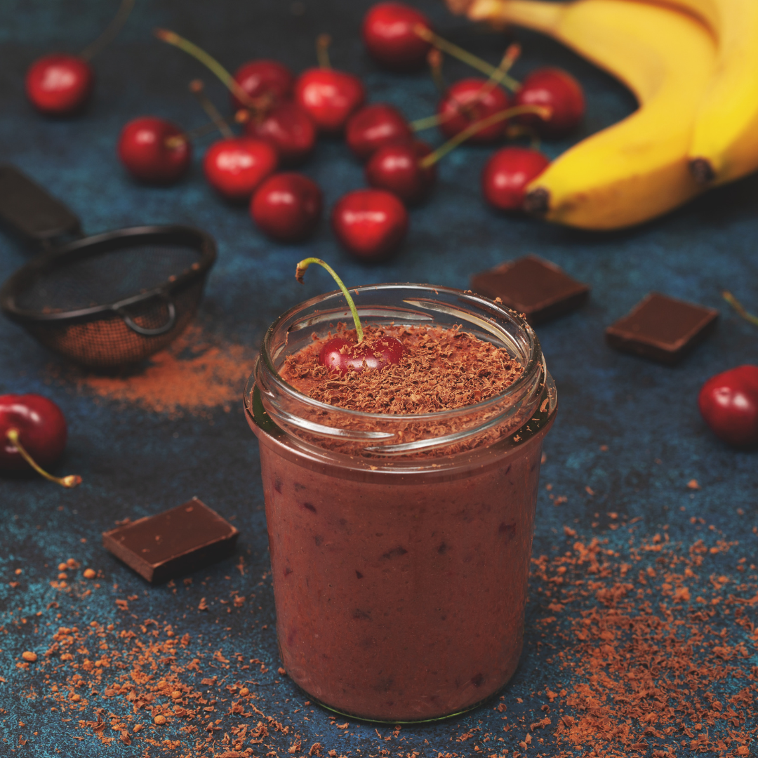 Cherry Chocolate Smoothie para eliminar la ansiedad